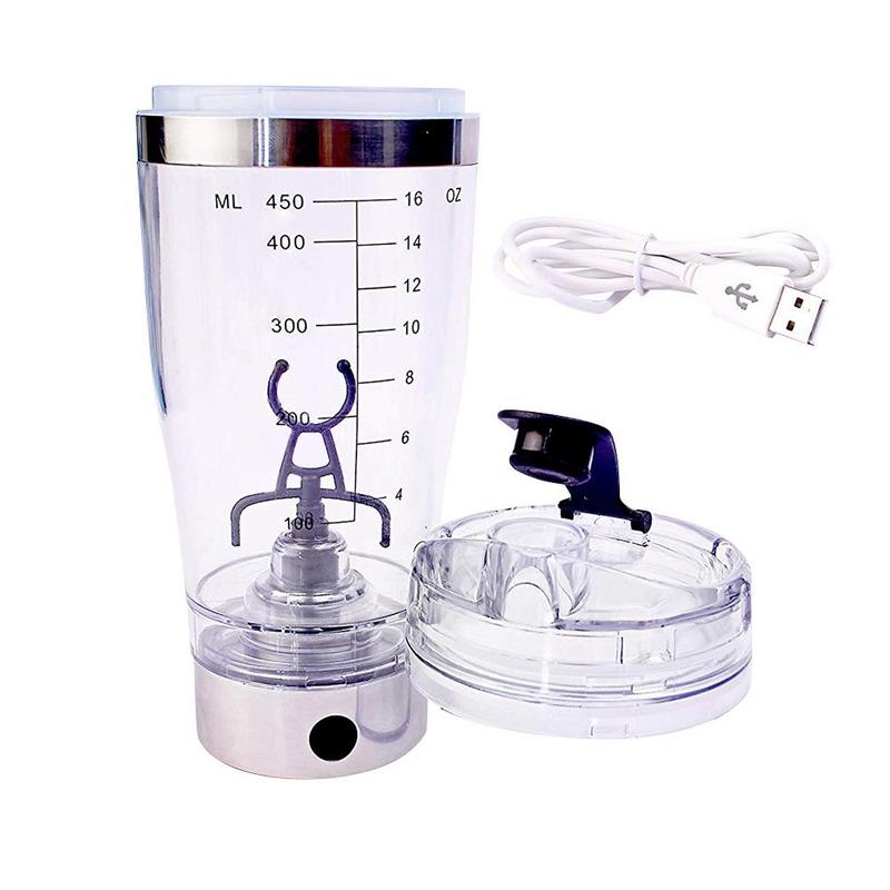 450ML Electric Protein Shaker USB Shaker Bottles Milk Coffee Blender Water Bottl